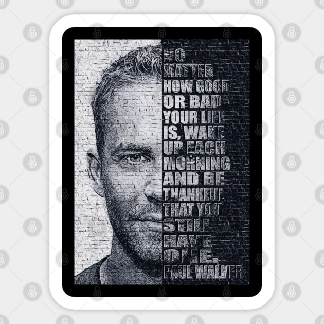 PAUL WALKER Sticker by Samono